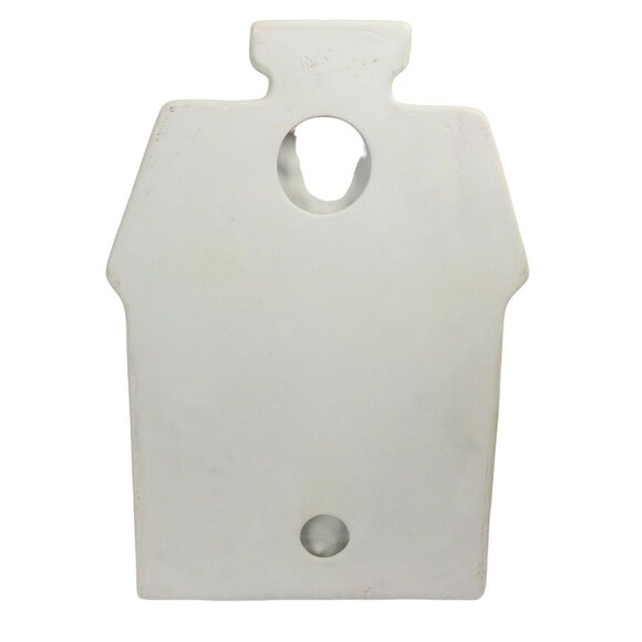 Vintage Christmas Pottery House Wall Decor Ceramic Decor Green Artist Signed - Picture 5 of 6